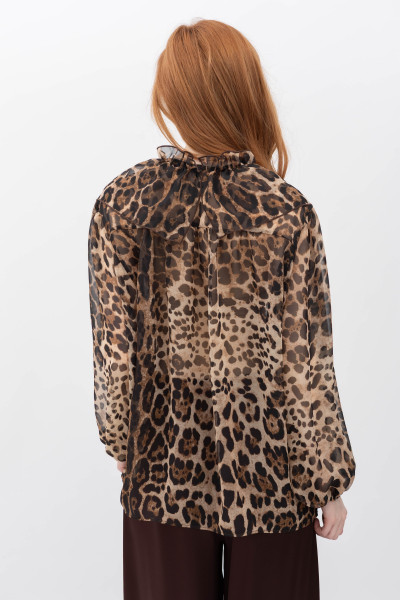 Шифонова блуза з леопардовим принтом Нілда 1