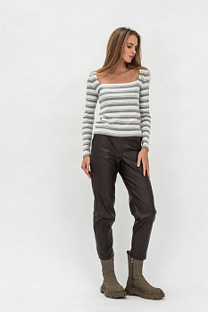 Трикотажна блуза в смужку Клеріс 3