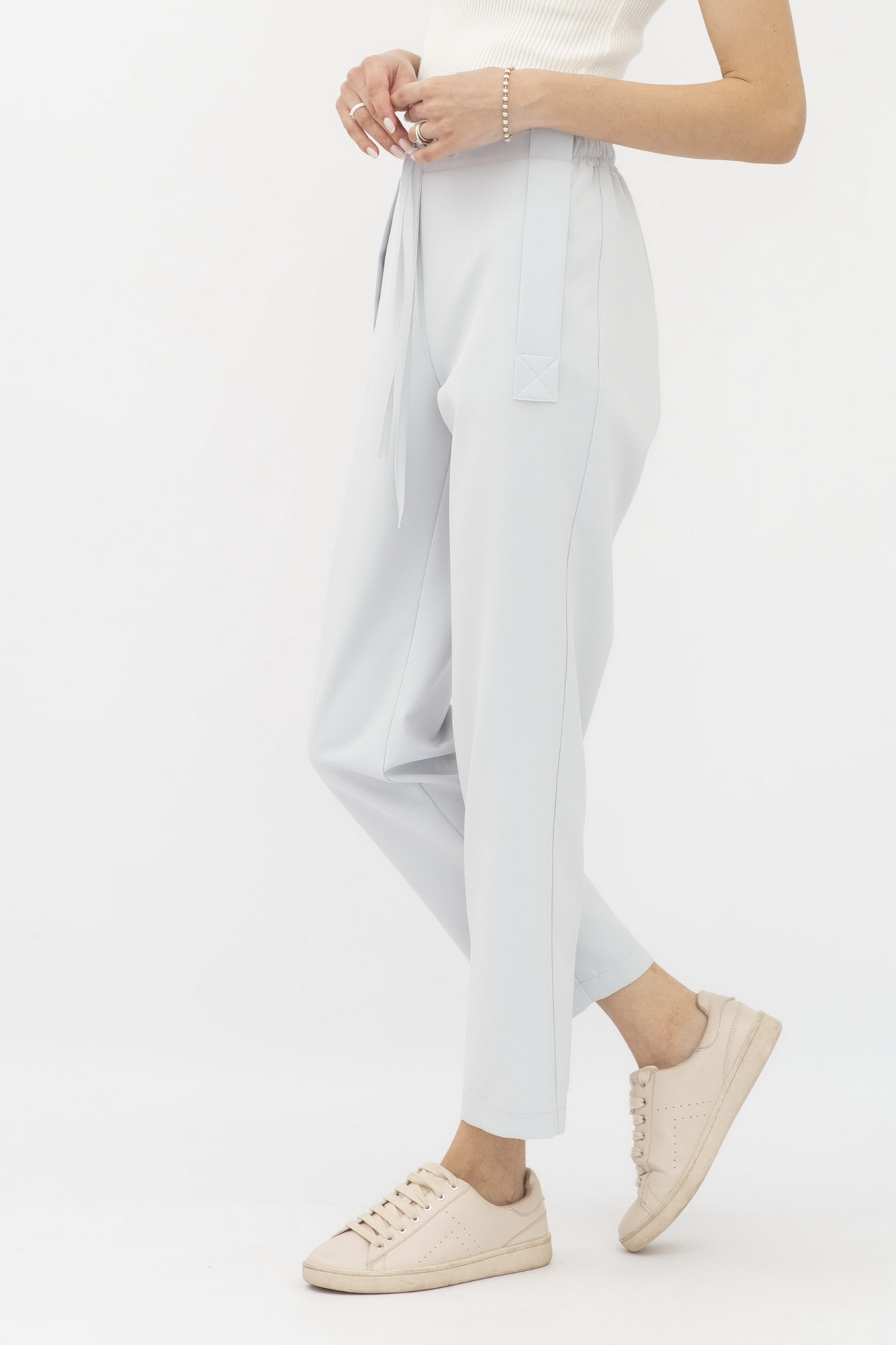 Штани прямого крою сірі Адом