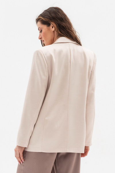 Однобортний жакет oversize бежевого кольору Ясена 02 Однобортний жакет oversize бежевого кольору Ясена 02