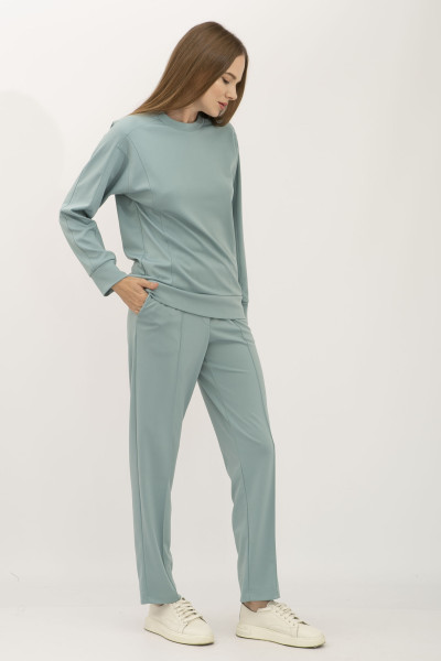 Жіночий костюм кофта та штани м'ятного  кольору Тейда 02