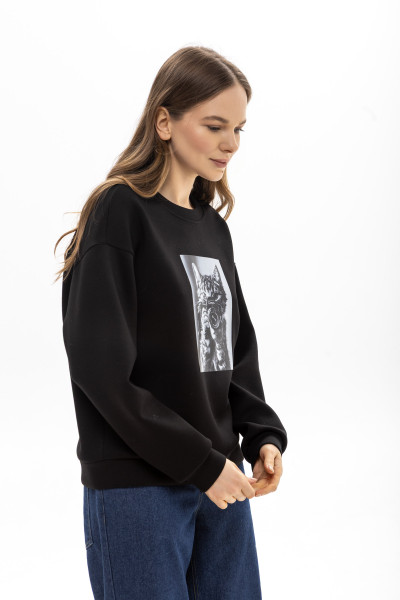 Трикотажний світшот молочного кольору Віолія 07