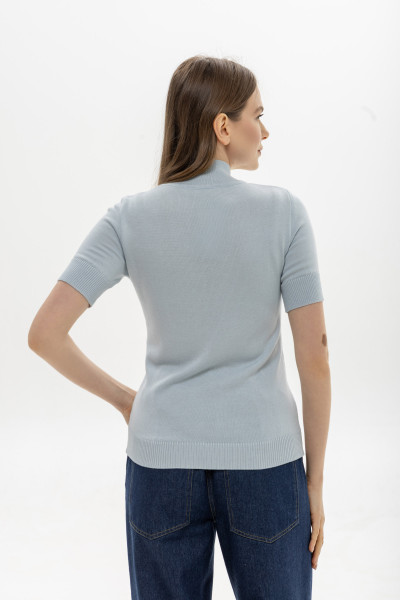 Гольф блакитного кольору з коротким рукавом 28591/2026