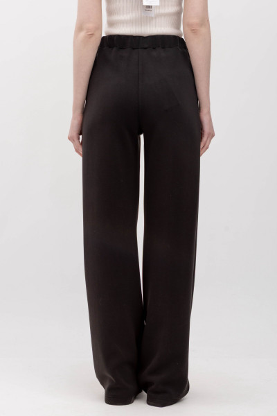 Брюки трикотажні прямі чорного кольору Солюс 02