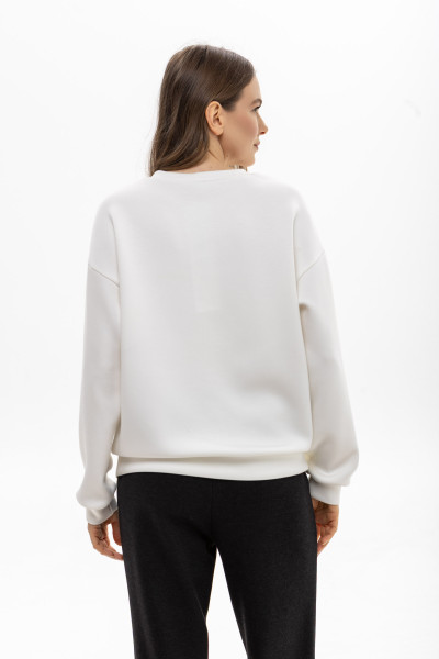 Трикотажний світшот молочного кольору Віолія 05