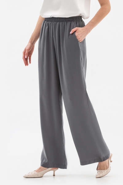 Вільні штани із сатину сірого кольору Ріяз 704