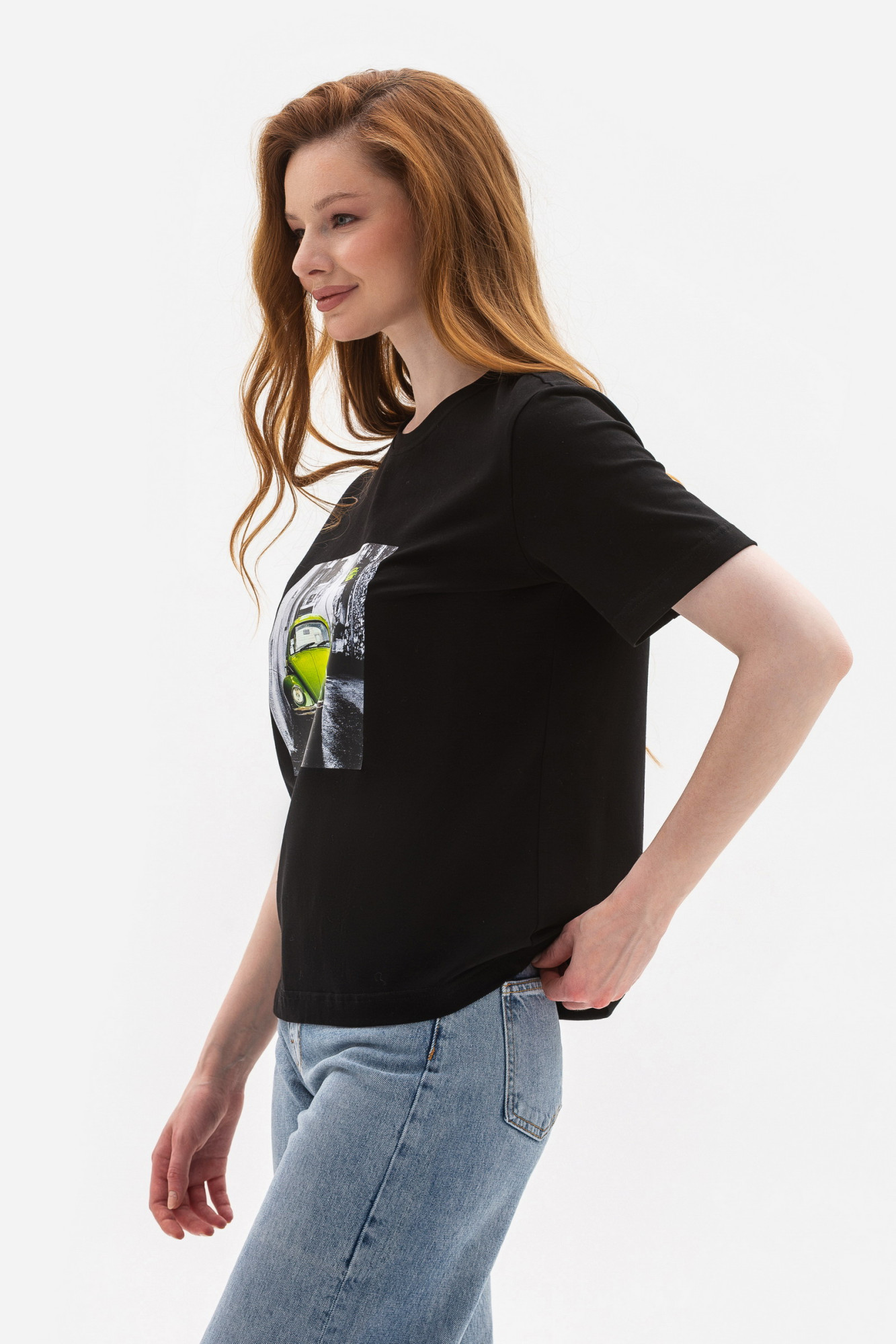 Трикотажна футболка чорного кольору Лаліса 15