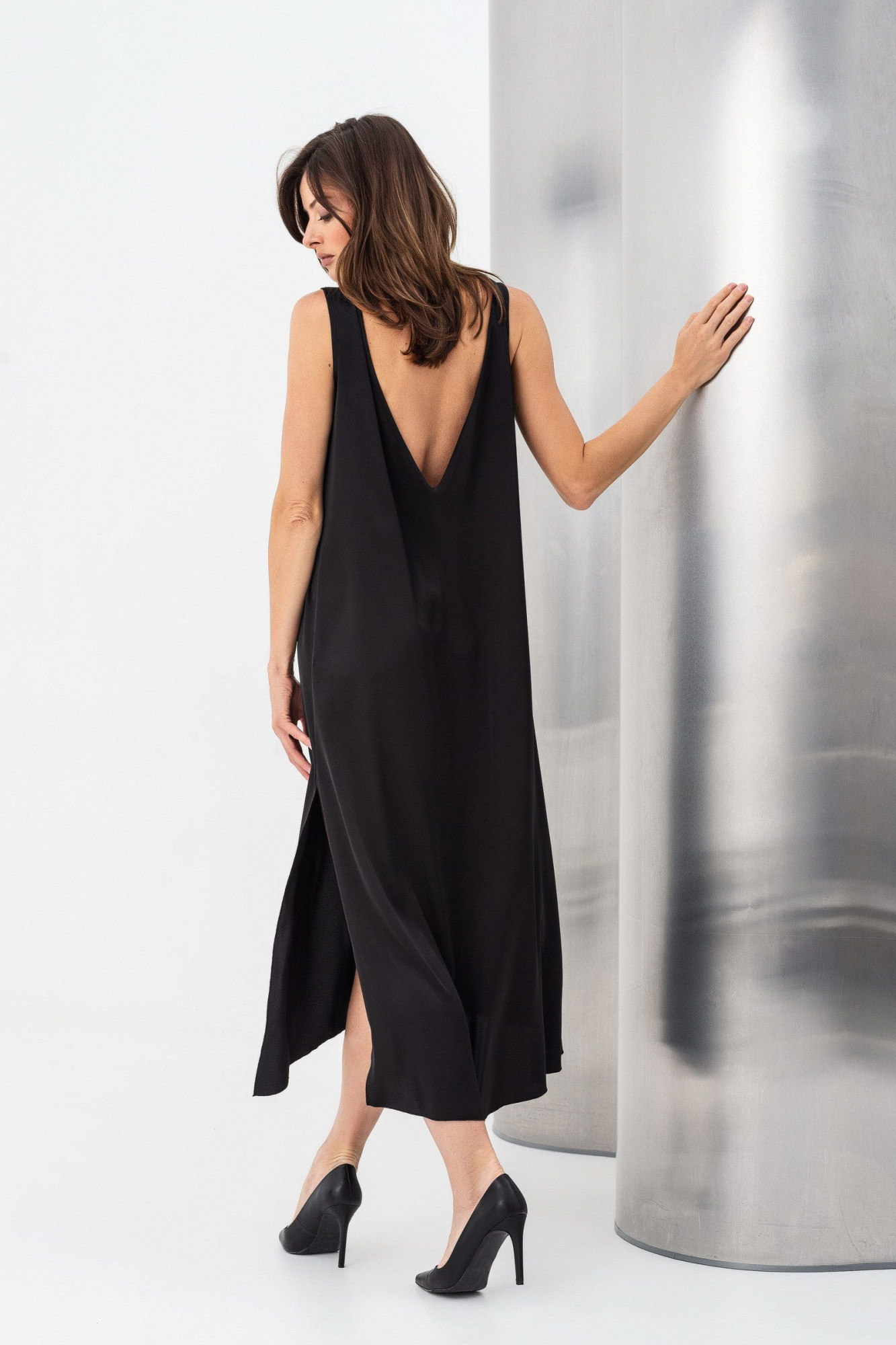 Сукня максі чорна  вільного силуету Нєжин