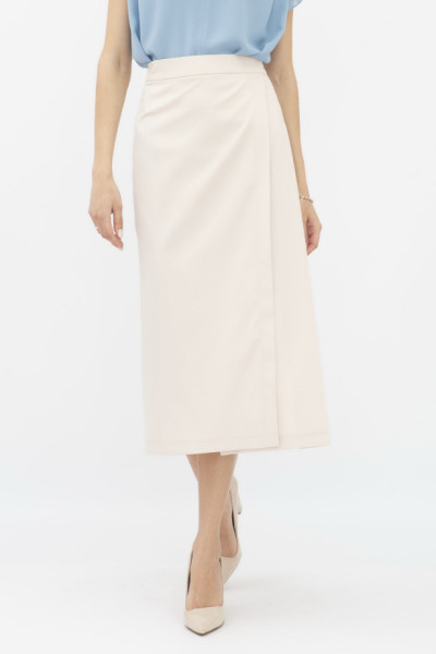 Бежева спідниця на затин довжини міді Ангалі