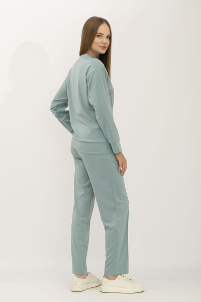 Жіночий костюм кофта та штани м'ятного  кольору Тейда 02