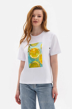 Трикотажна футболка білого кольору Лаліса 16