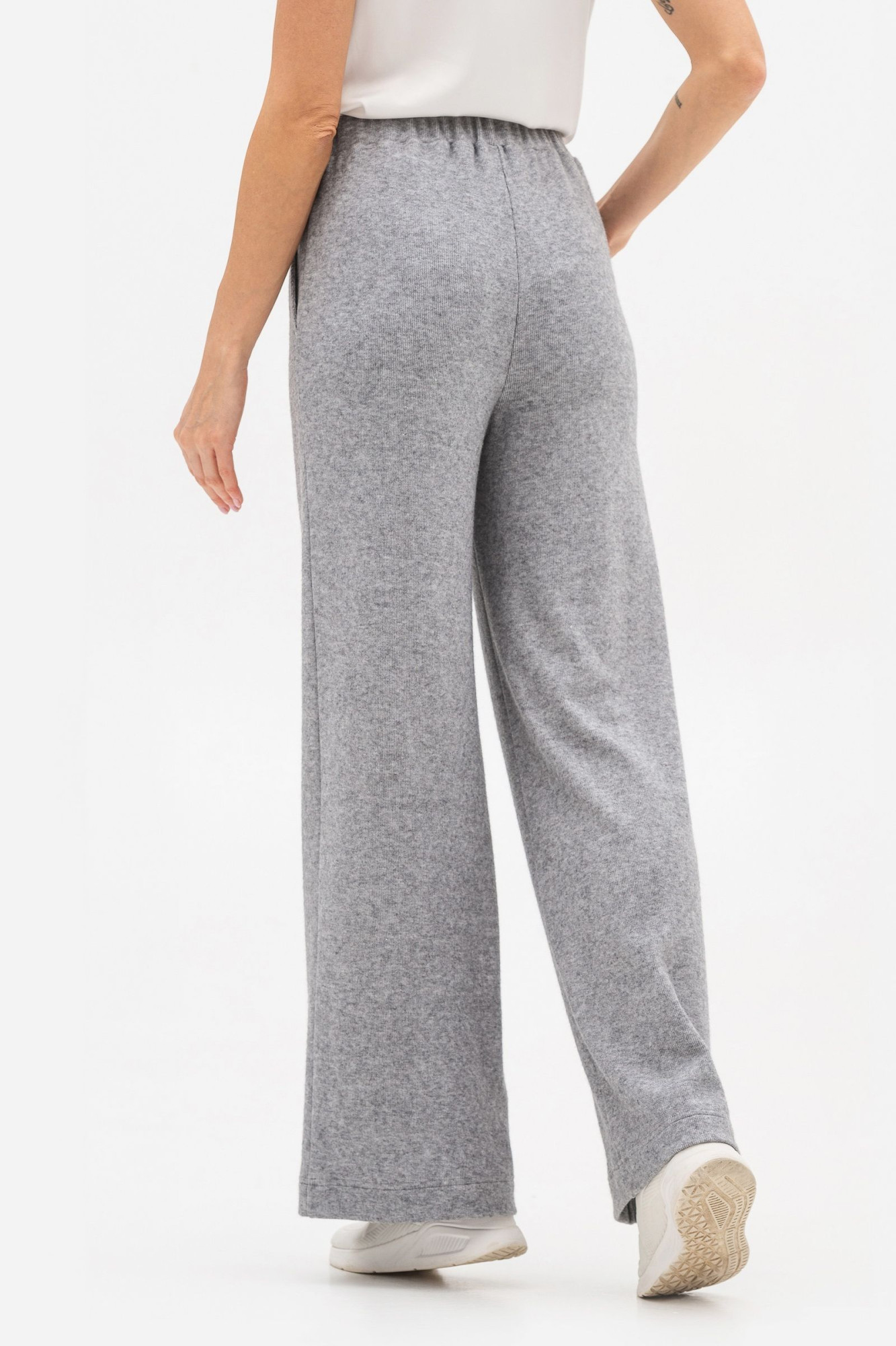 Трикотажні брюки прямого крою сірого кольору Сендра