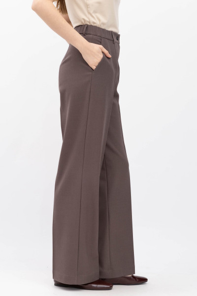 Брюки з костюмної тканини коричневого кольору Таріна 213