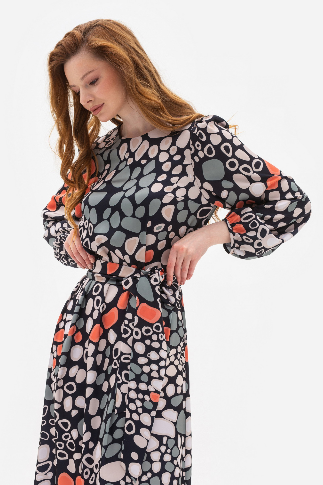 Шовкова сукня довжини міді Ізефа