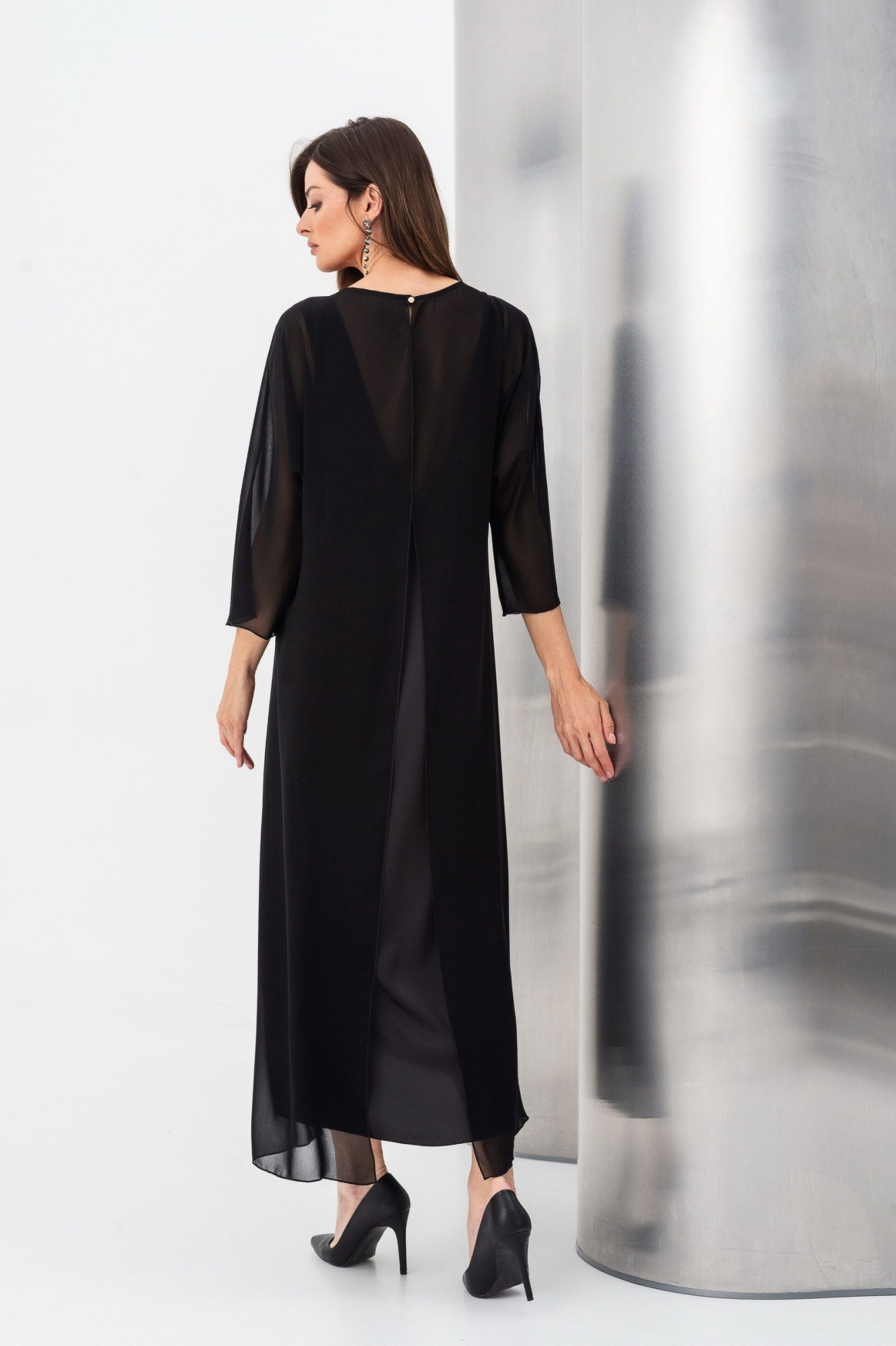 Сукня максі чорна  вільного силуету Нєжин