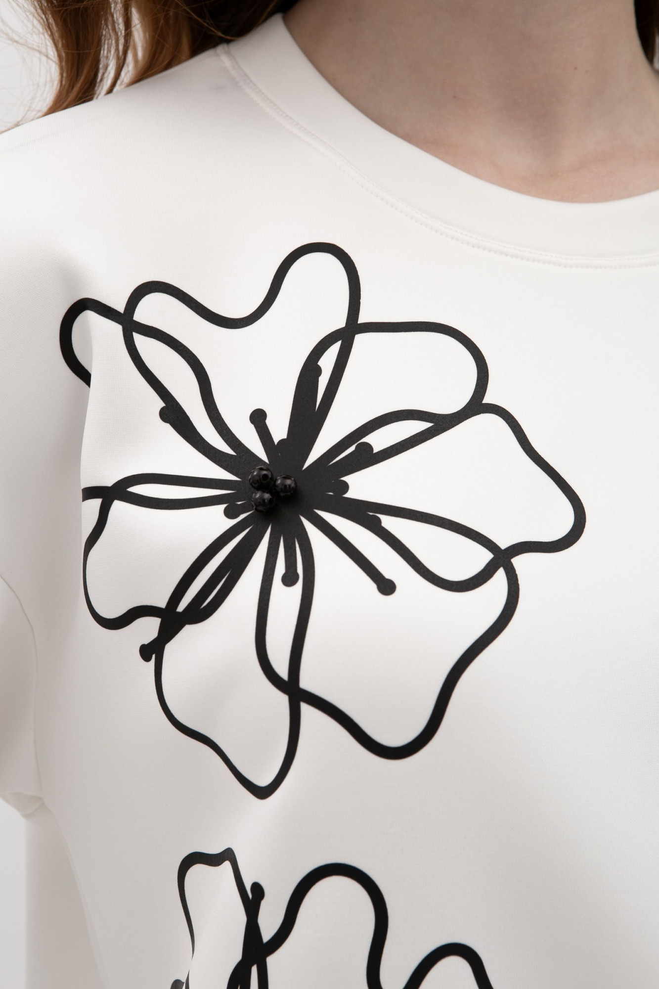 Жіночий світшот трикотажний молочного кольору Теріса 01