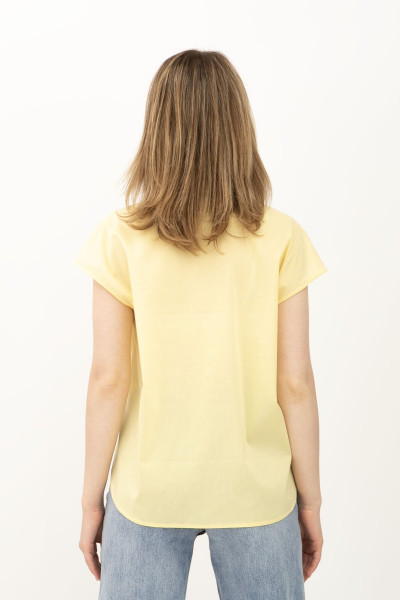 Літня бавовняна блуза жовтого кольору для жінок Абігел