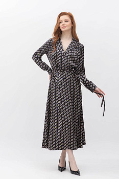 Шовкова сукня міді з поясом Сайгон