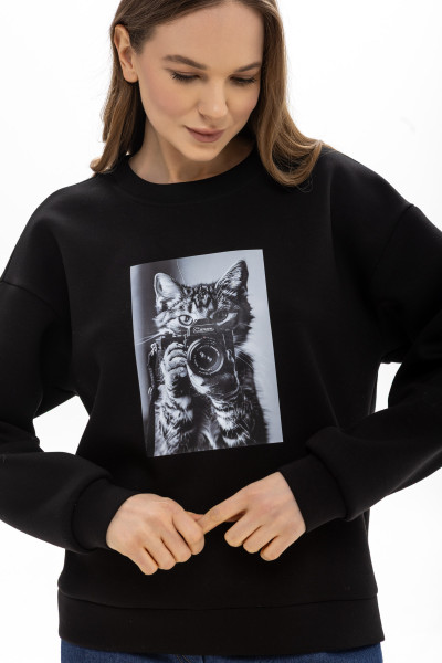 Трикотажний світшот молочного кольору Віолія 07