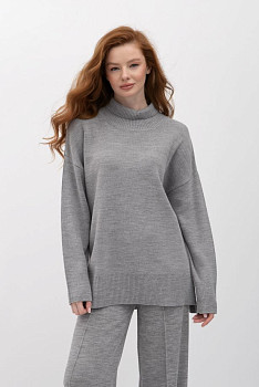 Трикотажний сірий джемпер 25207701