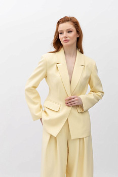 Однобортний жакет жовтого кольору Тонія