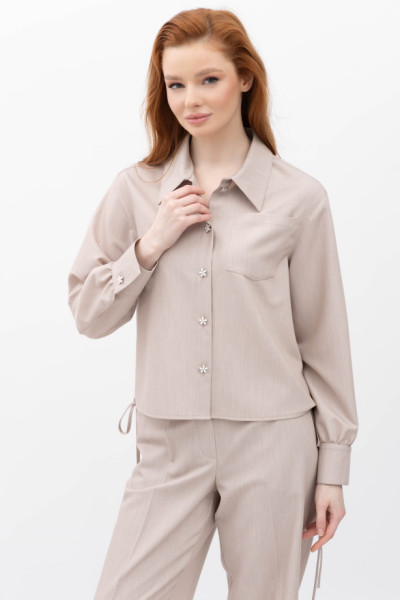 Жіноча блуза-сорочка з костюмної тканини Забава