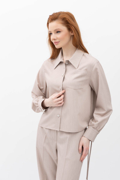 Жіноча блуза-сорочка з костюмної тканини Забава