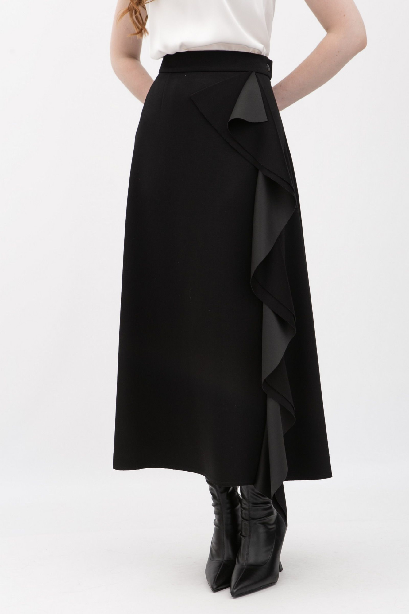 Трикотажна спідниця максі силуету трапеція Рінель 01