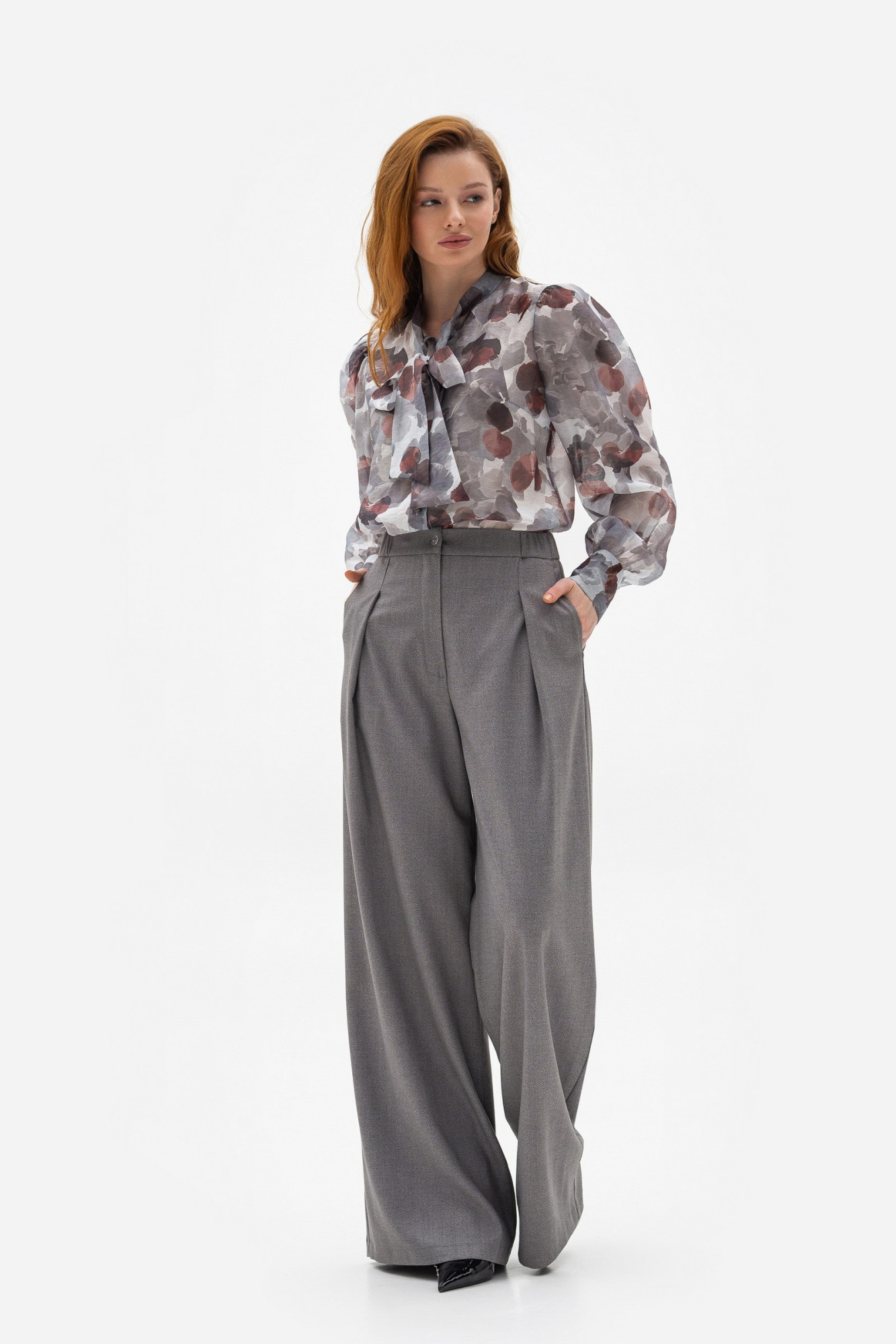 Напівпрозора блуза вільного силуету Астрея 02