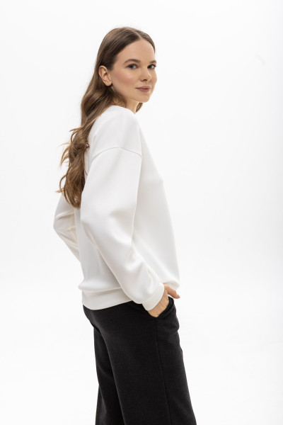 Трикотажний світшот молочного кольору Віолія 05