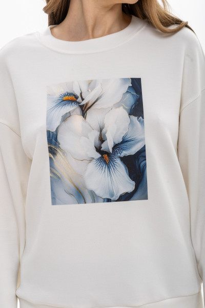 Трикотажний світшот молочного кольору Віолія 06