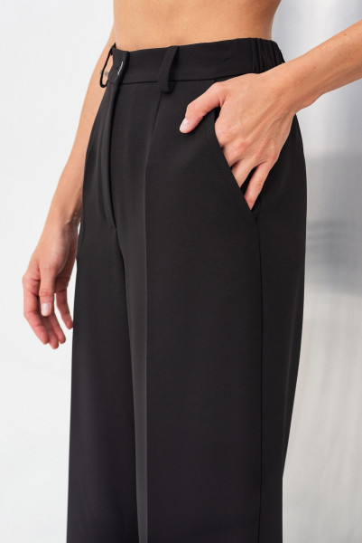 Брюки з костюмної тканини чорного кольору прямі Таліса Брюки з костюмної тканини чорного кольору прямі Таліса