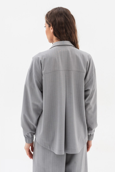 Сорочка вільного крою сірого кольору Октара 01