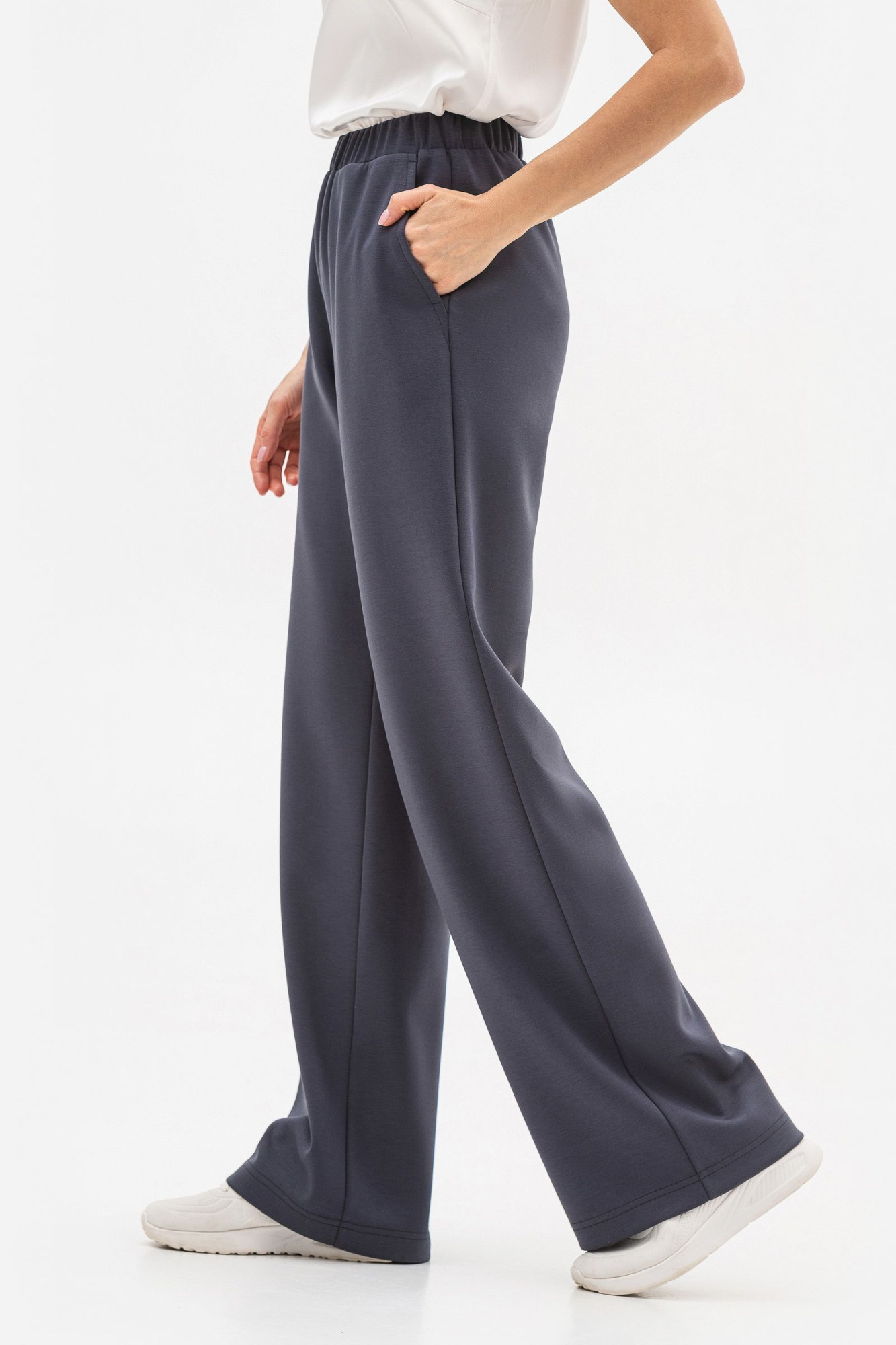 Трикотажні брюки сірого кольору Віолія