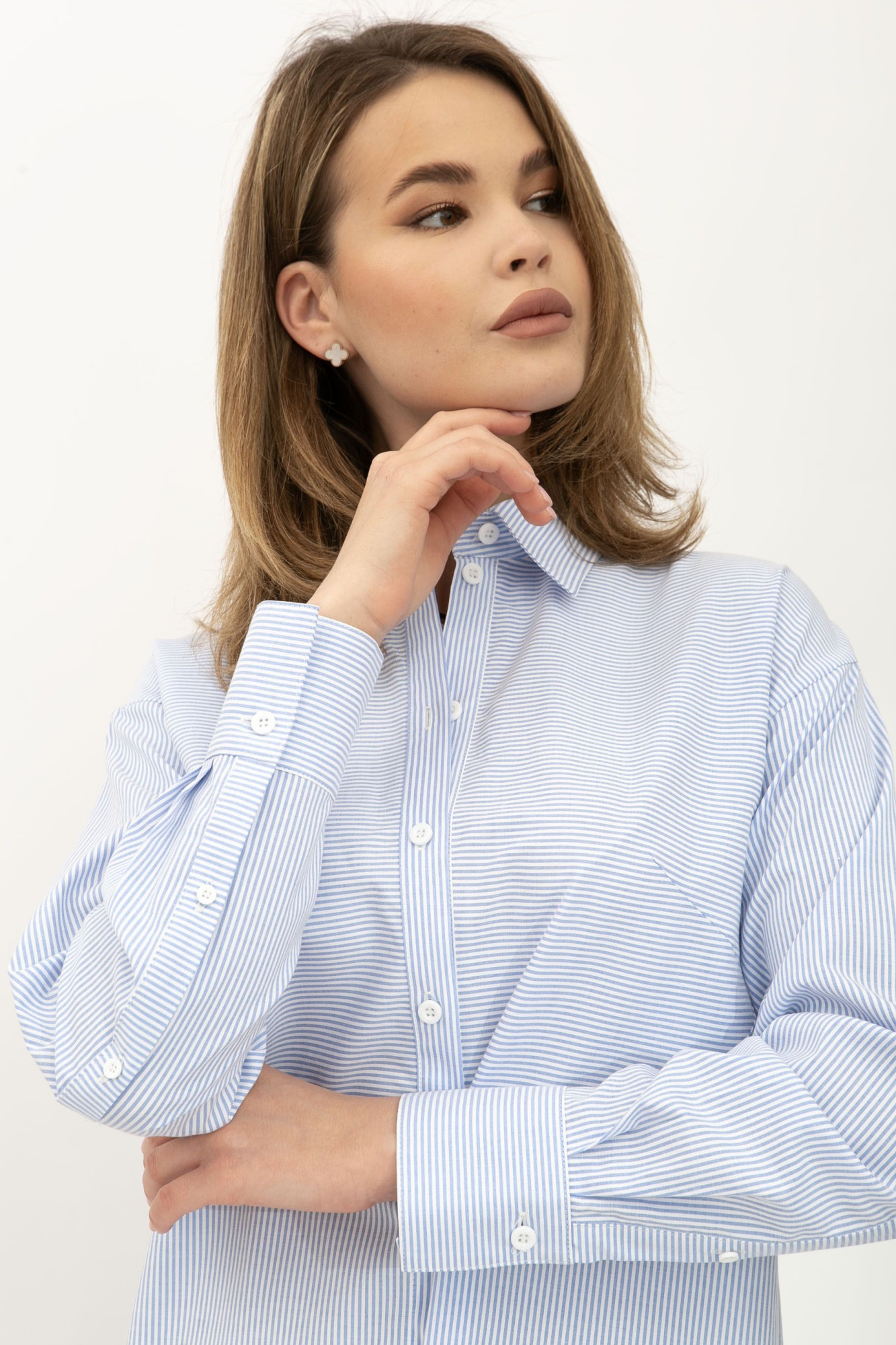 Сукня сорочка котонова  в смужку Ешпія