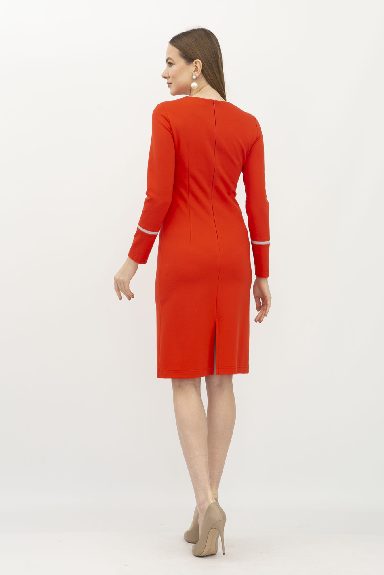 Сукня міді червона прилеглого силуету Агувія