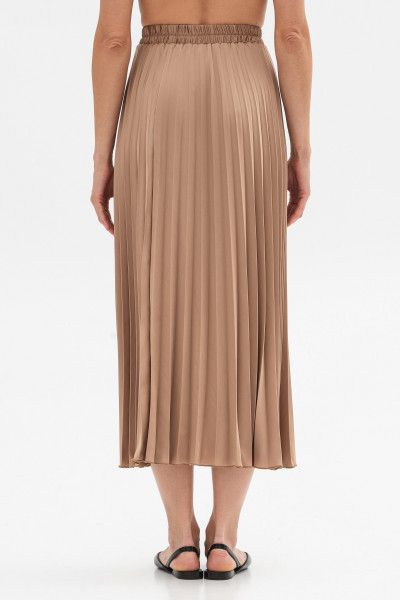 Спідниця гофре бежевого кольору Теріл 002