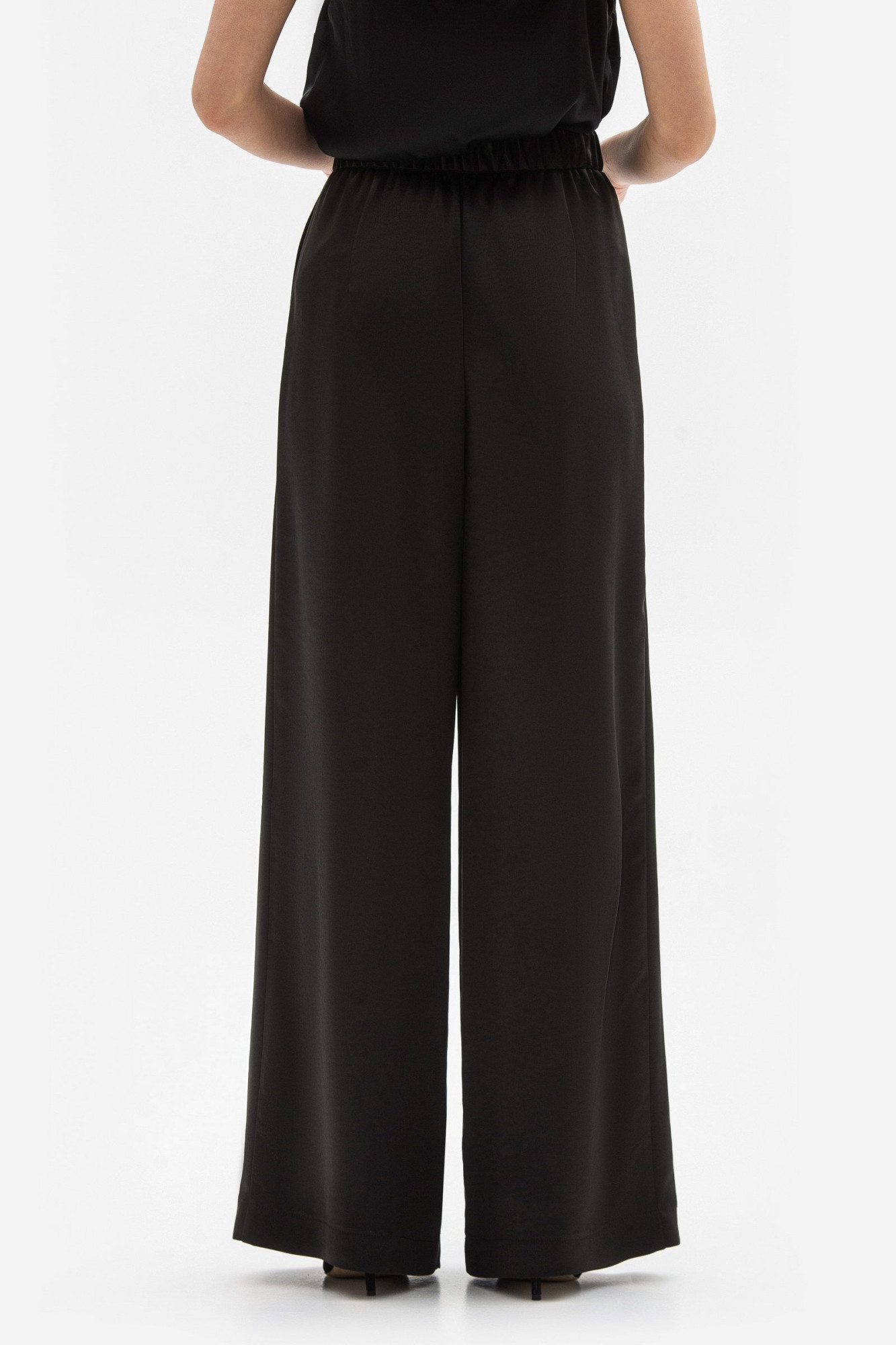 Широкі брюки палаццо чорного кольору Ясена