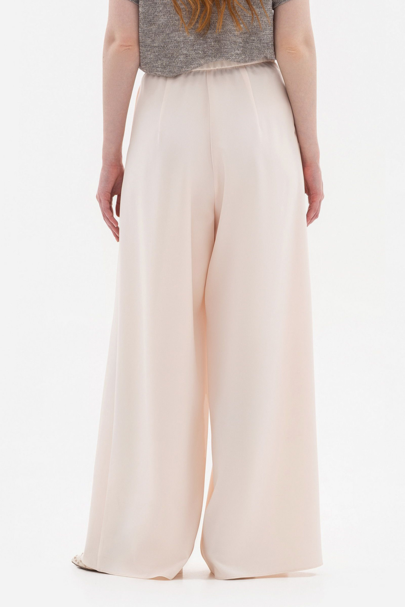 Широкі брюки з костюмної тканини молочного кольору Ліама