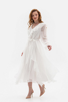 Шифонова сукня молочного кольору Нірела 01