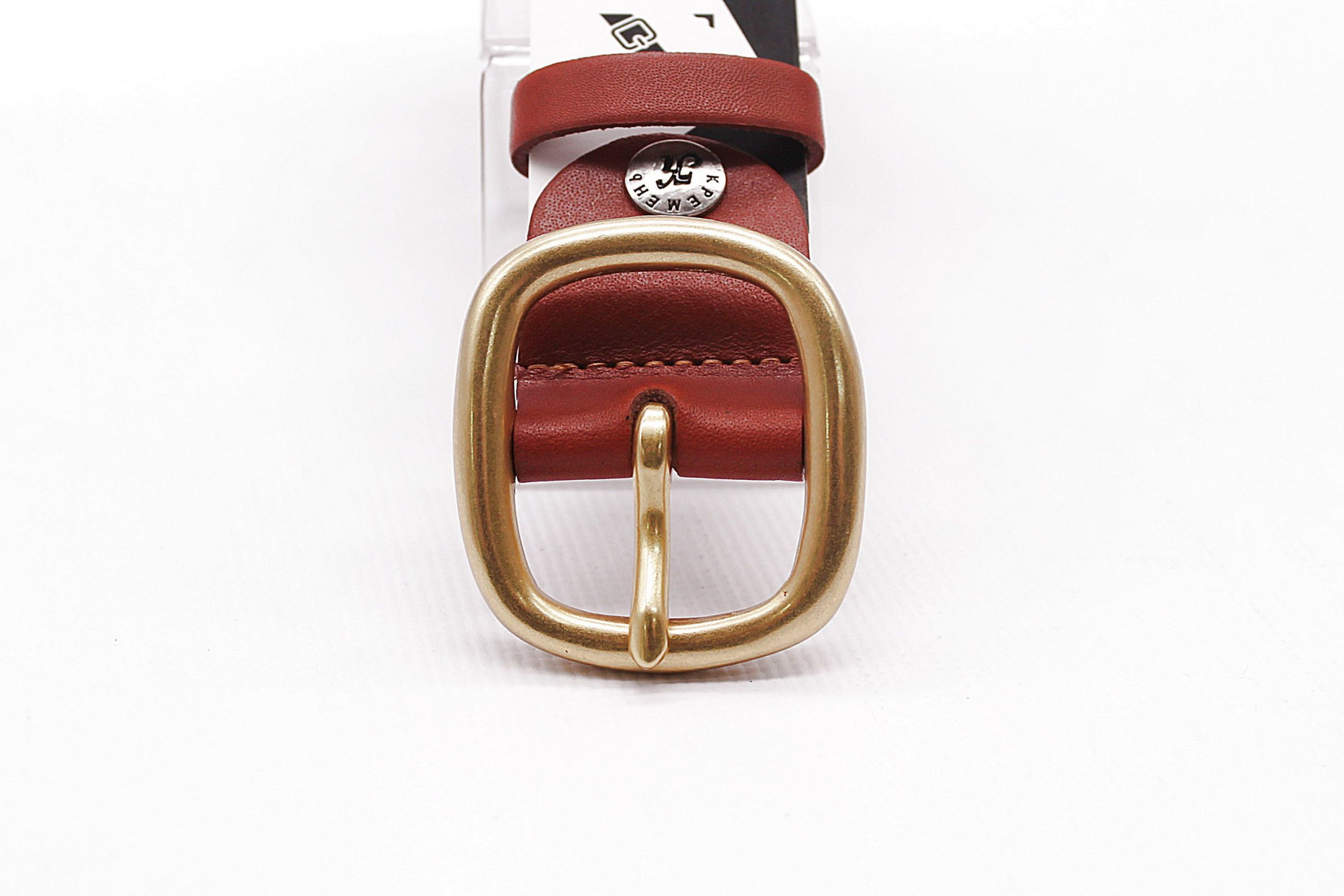 Жіночий ремінь з натуральної шкіри рудого кольору 530/177