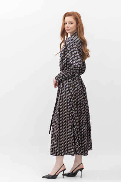 Шовкова сукня міді з поясом Сайгон