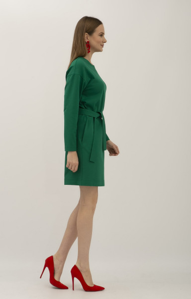Зелена коротка сукня зі щільного трикотажу з віскозою Ніч 11