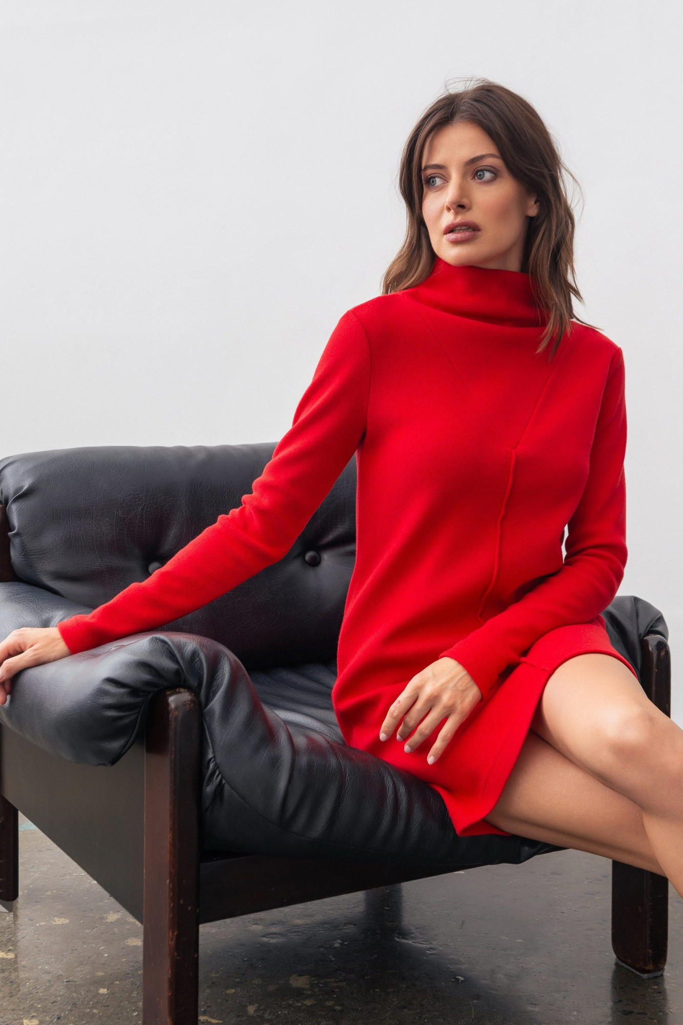 Червона трикотажна сукня довжини міні Ліам