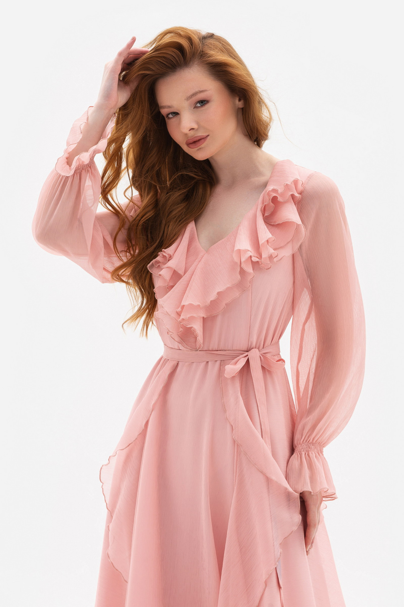 Шифонова сукня рожевого кольору Нірела