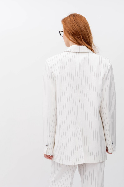 Жакет з костюмної тканини у вертикальну смужку Ренті