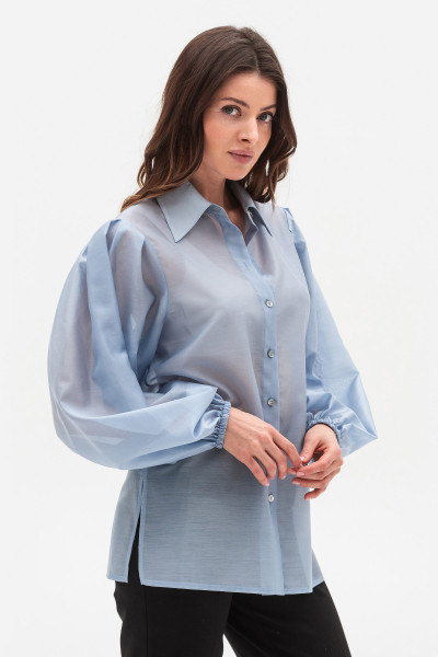 Блуза вільного крою блакитного кольору Левита