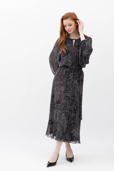 Шифонова сукня міді чорного кольору Дорота