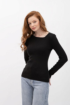 Джемпер трикотажний чорного  кольору 25205002