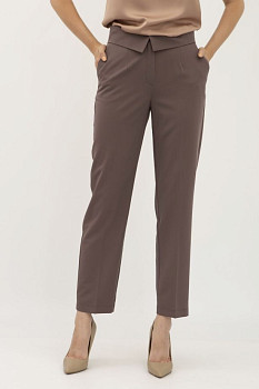 Штани коричневого кольору з високою посадкою Унаті 02 Штани коричневого кольору з високою посадкою Унаті 02